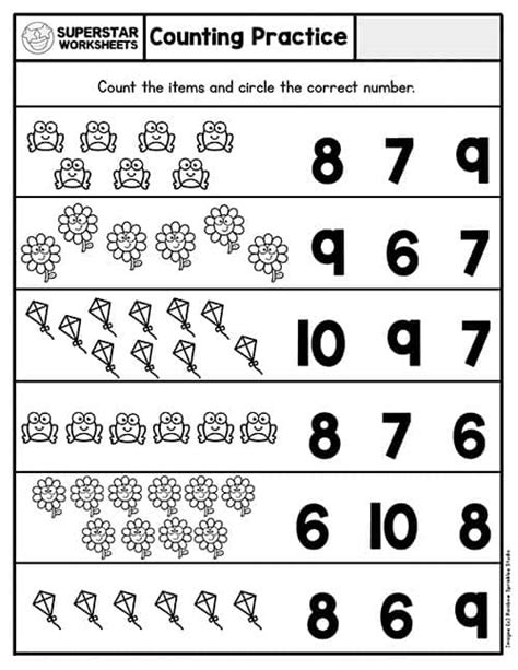 counting worksheets for kindergarten|kindergarten counting activities printable.